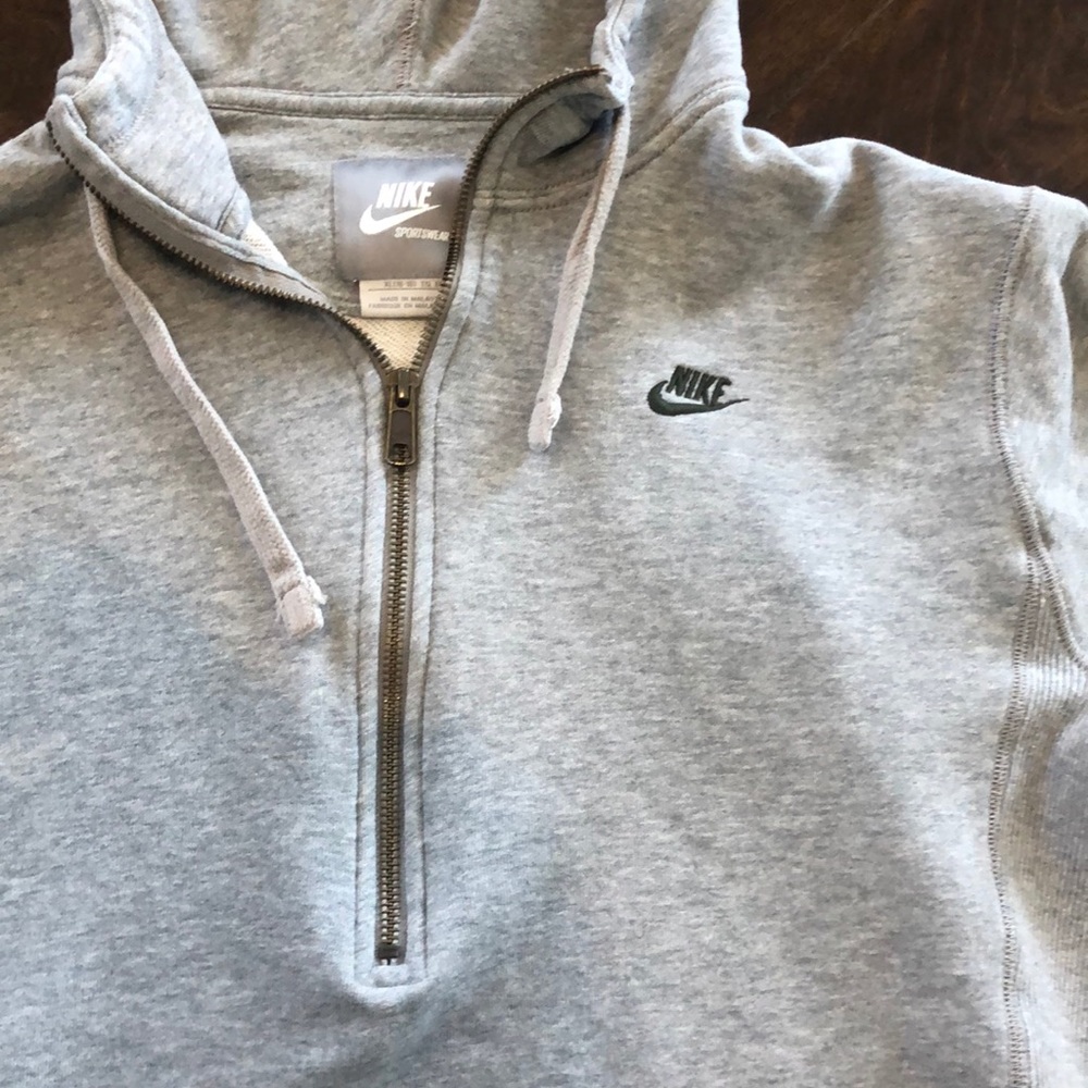 Grey Nike Hoodie/Quarter Zip